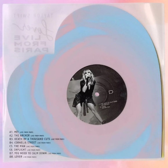 Taylor Swift Lover live from Paris heart shaped vinyl unopened - Picture 6 of 7